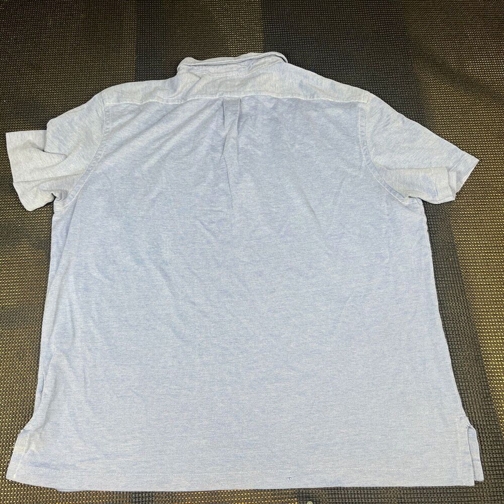 Ralph Lauren Mens Golf Shirt XL Solid Blue‎ Knit Oxford Short Sleeve Classic - Picture 8 of 8